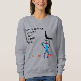 Grått 'Grandmas's Advice' Boomeranged T Shirt