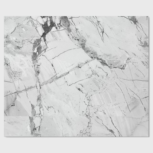 Grått ’Granite Dimma Whorl’ Marble Struktur Wrappi Presentpapper (Platt)