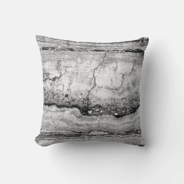 Grått Granite marble | ABSTRAKT MÖNSTER Kudde (Framsida)