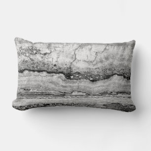 Grått Granite marble ABSTRAKT MÖNSTER Lumbarkudde