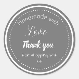 Grått gräns designer runt klistermärke