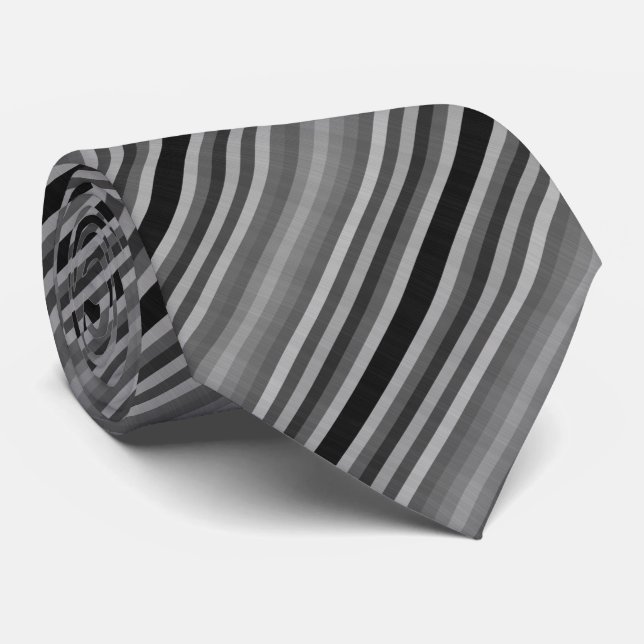 Grått Grått Black Grått Rand Slips (Rullad)