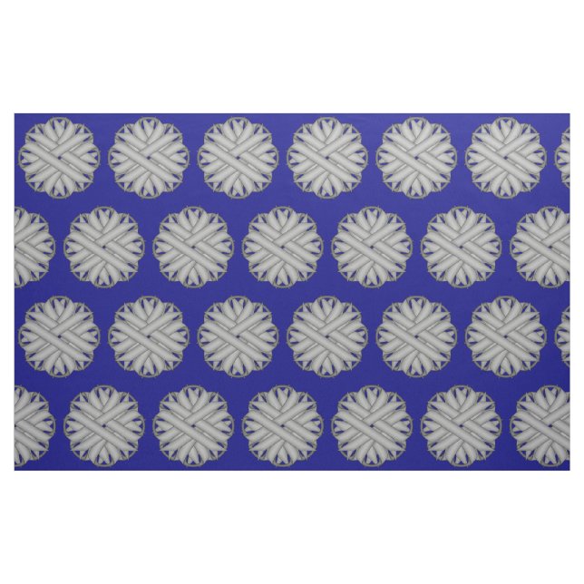 Grått / Grått Flower Ribbon av Kenneth Yoncich Tyg (Fat Quarter)