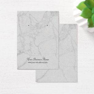 Grått Grått Marble Earring Visning Card Visitkort