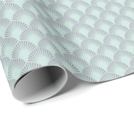 Grått Grått Mint Grönt Scales Japan Vinkarare Maro Presentpapper