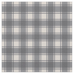 Grått Grått på Cream Gingham Play Buffalo Check Tyg