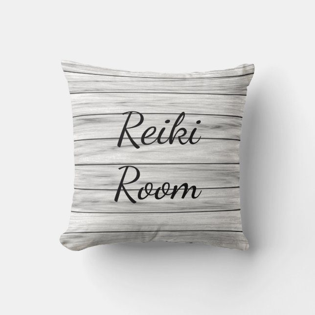 Grått Grått Reiki Room Kudde (Framsida)