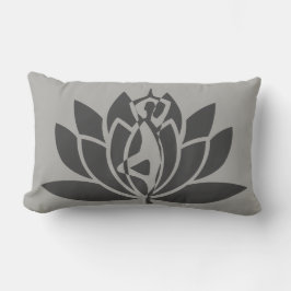 Grått Grått-reversibel holistisk Lumbarkudde