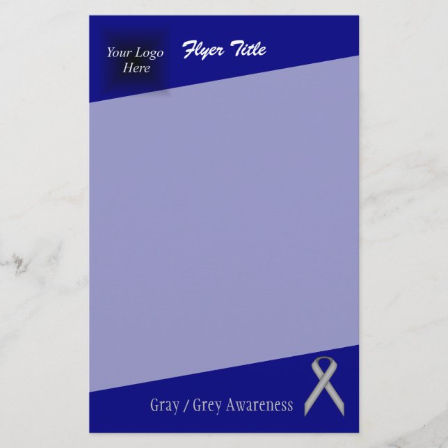 Grått / Grått Standard Ribbon av Kenneth Yoncich Flygblad (Framsidan)