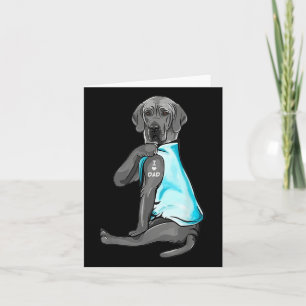 Grått Great dane Tattoos I Kärlek Pappa Sitta Gift Kort