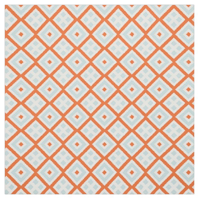 Grått Grönt Blue Squares, Mönster, Orange Blek Tyg (Provkarta)