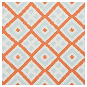 Grått Grönt Blue Squares, Mönster, Orange Blek Tyg