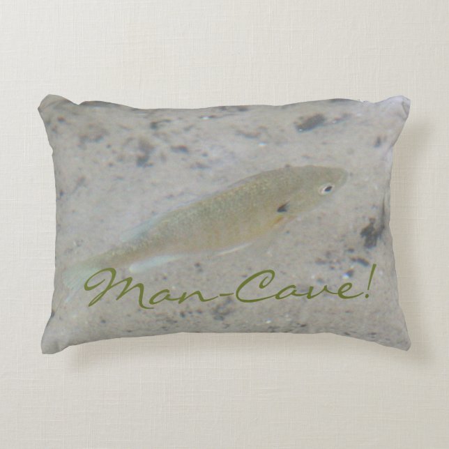 Grått Grönt Fish Prydnadskudde (Framsidan)