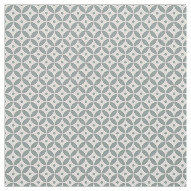 Grått Grönt Hampton Stil Geometric Mönster Tyg (Provkarta)