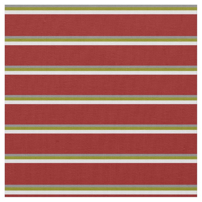 Grått, Grönt, lavender och Mörk Red Färgad Linjer Tyg (Närbild)
