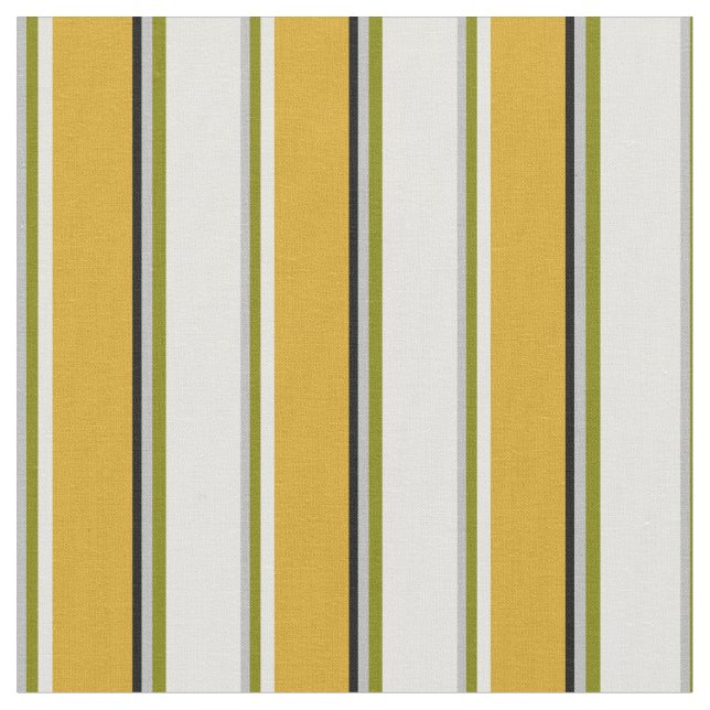 Grått, Grönt, ljuscyan, Goldenrod & Black Färgad Tyg (Närbild)