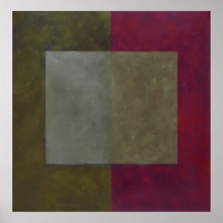 grått, grönt på rött poster