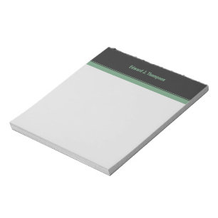 Grått Grönt Simple Gräns Anteckningsblock