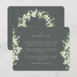 Grått Grönt Snowberry+Eucalyptus Editing Reception Tilläggskort