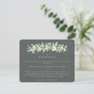 Grått Grönt Snowberry+Eucalyptus Garland Reception Tilläggskort