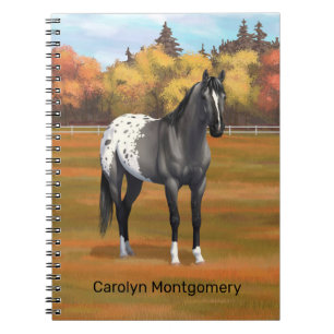 Grått Grulla Appaloosa Quarter Horse Stallion Anteckningsbok