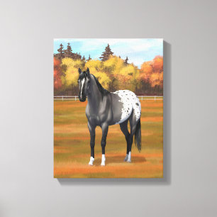 Grått Grulla Appaloosa Quarter Horse Stallion Canvastryck