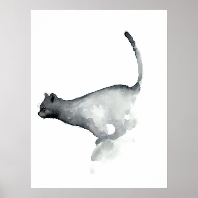 Grått grumpy cat white poster katter (Framsidan)