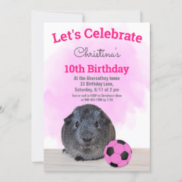 Grått Guinea Gris Girly Rosa Ocer Ball Anpassnings Inbjudningar