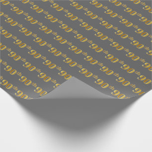 Grått guld- 90:e (nittionde) händelse för Faux Presentpapper