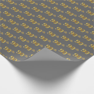 Grått guld- 90:e (nittionde) händelse för Faux Presentpapper