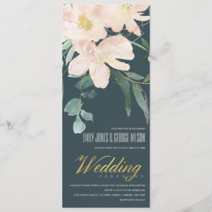 GRÅTT GULD BLOMMIGT BUNCH WATERCOLOR BRÖLLOP INBJUDNINGAR