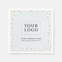 Grått & Guld confetti Business Promotional Logotyp