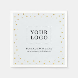 Grått & Guld confetti Business Promotional Logotyp Pappersservett