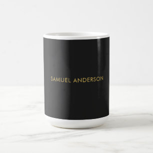 Grått Guld Färg Professionell Add Namn Kaffemugg