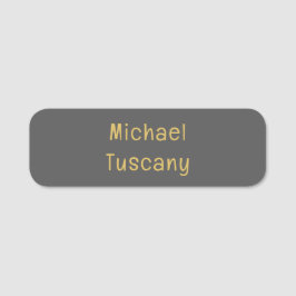 Grått Guld Professionell Trendig Minimalistisk Ege Namnbricka