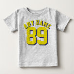 GRÅTT & GULT BABY | Sports Jersey Design T-shirt<br><div class="desc">GRÅTT & GULT BABY | Sports Jersey Design ・ Baby Jersey T-Shirt</div>