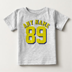 GRÅTT & GULT BABY Sports Jersey Design Tröja