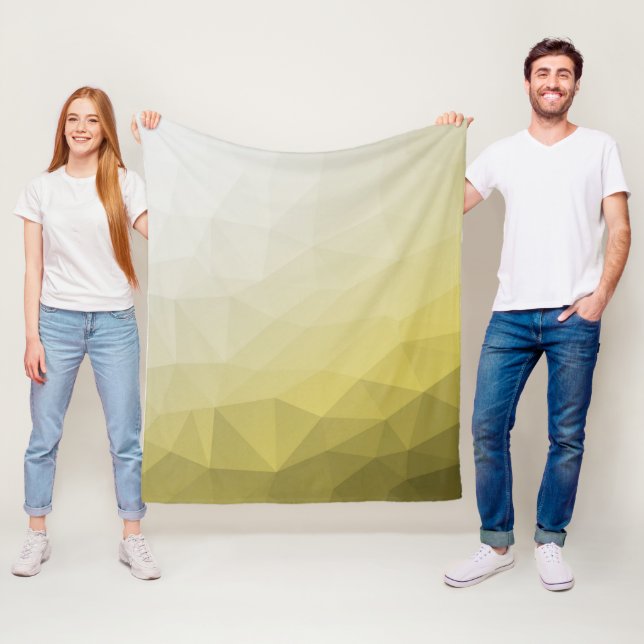 Grått Gult Mesh coola elegant Mönster Fleecefilt (På plats)