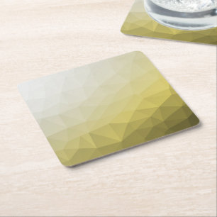 Grått Gult Mesh coola elegant Mönster Underlägg Papper Kvadrat