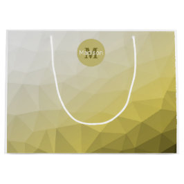 Grått Gult Mesh coola Mönster Monogram