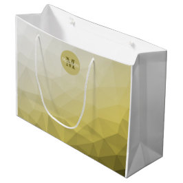 Grått Gult Mesh coola Mönster Monogram