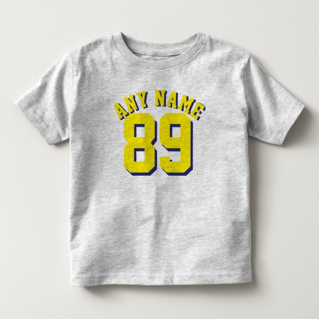GRÅTT & GULT SMÅBARN | Sports Jersey Design Tee (Framsida)