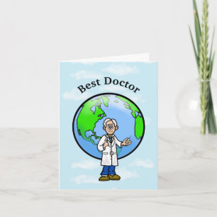 Grått Hair Male Best Doktor Greeting Card Kort