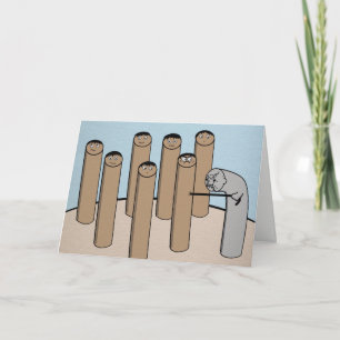 Grått Hair Poke Funny Grattis på födelsedagen Card Kort