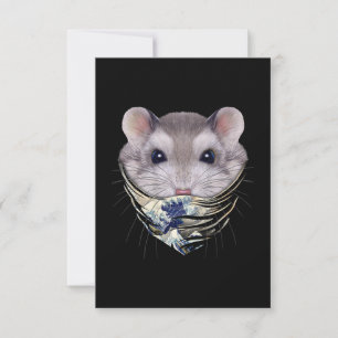 Grått Hamster i Edo Japan Tsunami OSA Kort