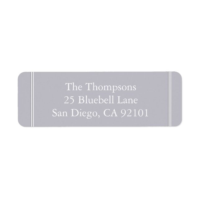 Grått Harbour Mist - Vår 2018 London Mode Returadress Etikett (Framsidan)