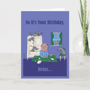 Grått Haresfödelsedagkort Kort