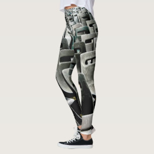 Grått hårhav leggings