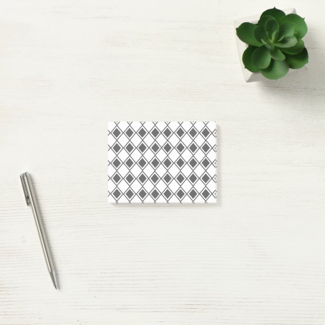Grått Harlequin Post-it Block (Kontor)