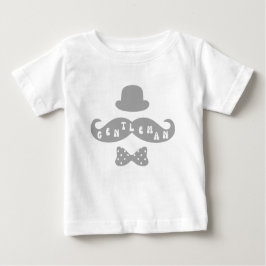 Grått Hat Mustache Avslappnad Pojke T-Shirt